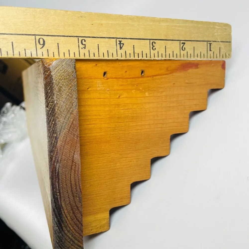 Vtg Wood Wall Shelf Coyote Cutout Country Farmhouse Cottagecore Southwest 18x5